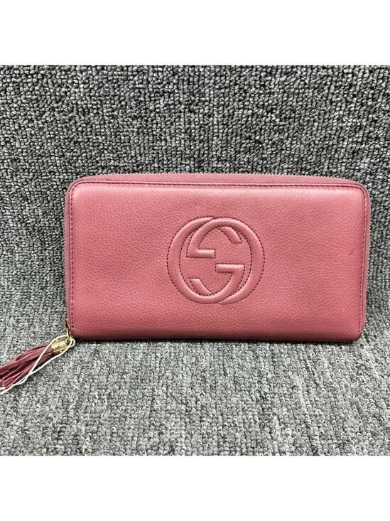 Gucci | Bags | Authentic Gucci Soho Zip Around Wallet Pink Leather